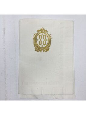 Disney Disneyland Club 33 Vintage Napkin Exclusive 90* Edge Printing New Orleans